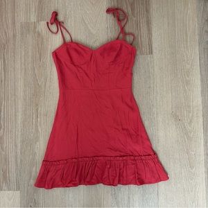 Aritzia Sunday Best Mini Red Dress
